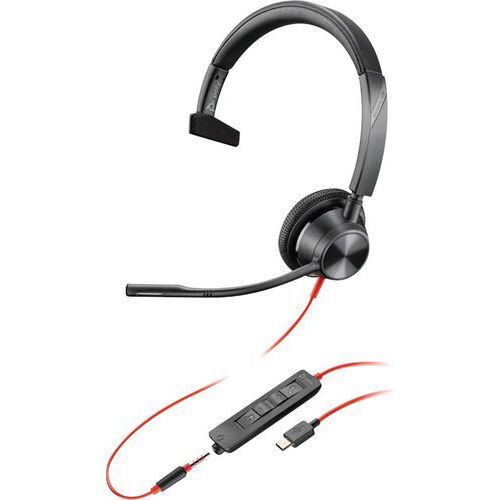 CASQUE USB-C JACK 1 ÉCOUTEURS BW3315 - PLANTRONICS