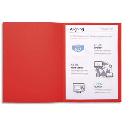 CHEMISES EXACOMPTA FOREVER - CARTE RECYCLEE 220G - ROUGE - 24 X 32 CM - PAQUET DE 100