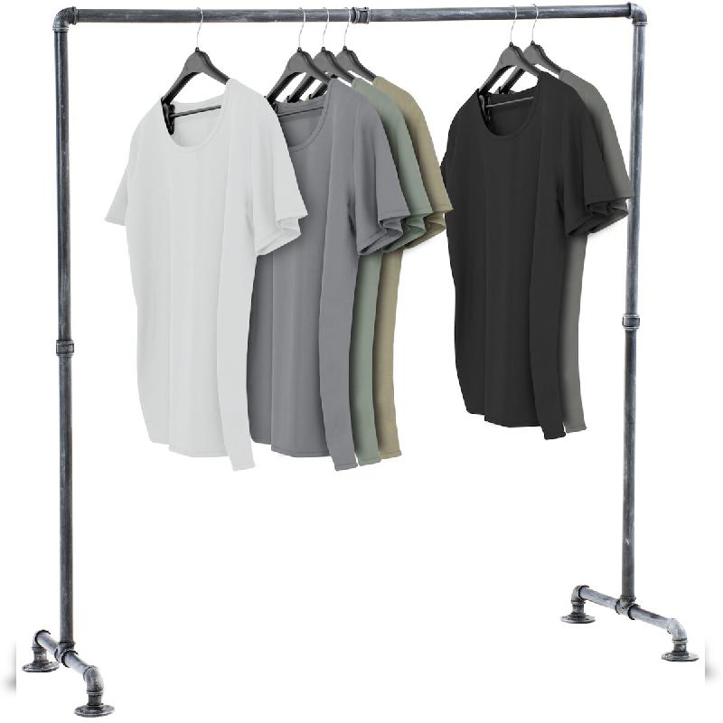 CLP Portant à vêtement Jersey Argent/150 cm - métal 302008_0