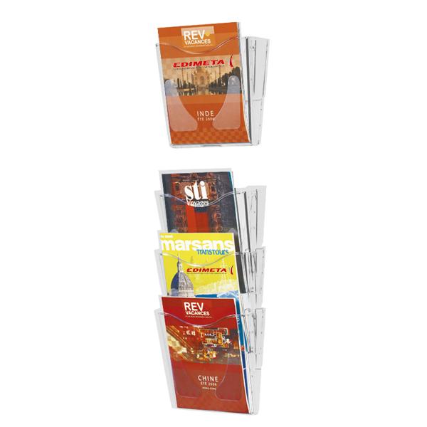 CORBEILLE MURALE MAGNETIQUE PLEXIGLASS A4 PAYSAGE-LARGEUR