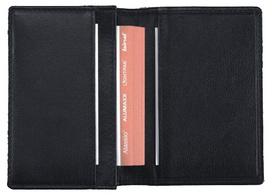 ETUI POUR CARTES DE VISITE, CUIR, NOIR - LOT DE 2