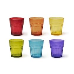 Excelsa lot de 6 verres Atene verre 8x9,5x8 cm multicolore - multicolore verre 65236_0