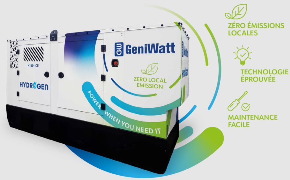 Groupe hydrogène hybride H150-ICE - 195 kVA / 156 kW -  GeniWatt_0