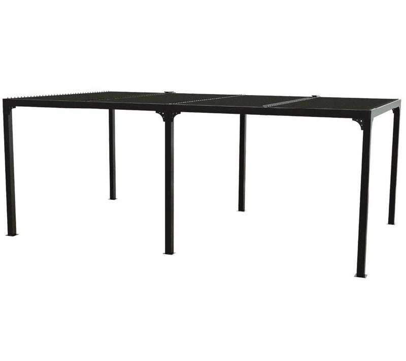HABRITA Pergola Bioclimatique 21.52m² Gris Anthracite per3660bi - gris 3701406700392_0