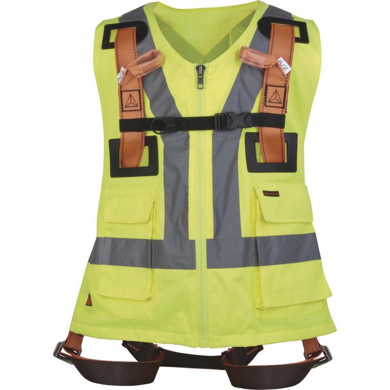 Harnais gilet haute visibilité - 2 points d'accrochage (dorsal/sternal) - Réf. HAR12GIL_0
