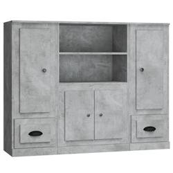 Helloshop26 - Buffet bahut commode armoire meuble de rangement organisateur cuisine salle de séjour salons 3 pcs bois d'ingénierie 02_0037121 - 3000_0