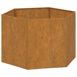 Helloshop26 - Jardinière bac lit surélevé plantes fleurs terrasse jardin Rouillé 60 x 60 x 45 cm acier corten marron 02_0038722 - 3000217884339_0