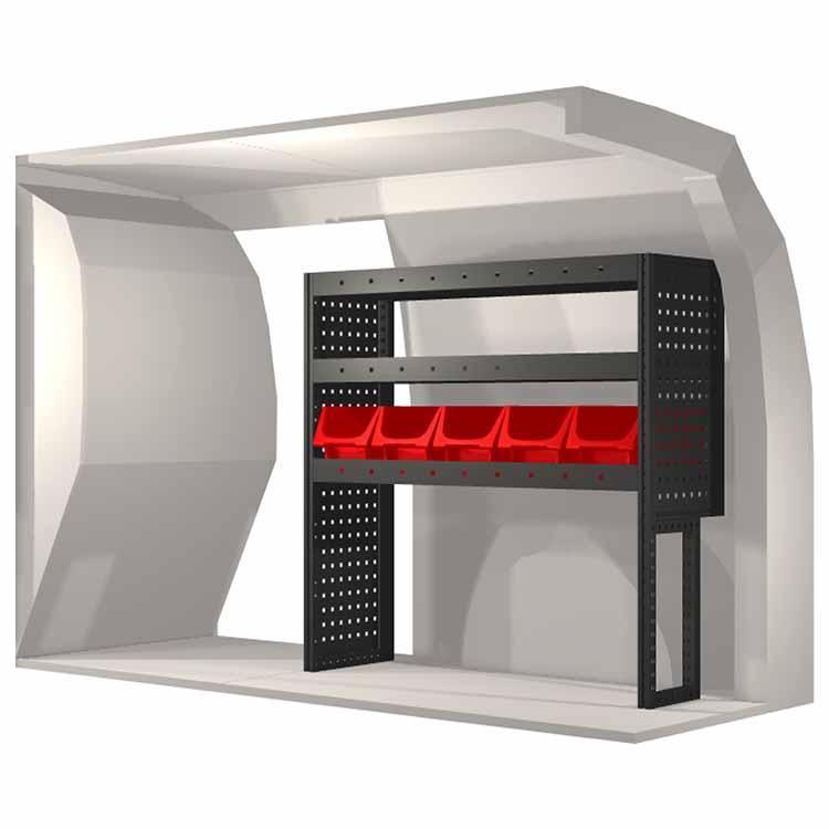 Kit d'aménagement 20100159 - avec étagères, Modul-Box et tapis caoutchouc - pour véhicules utilitaires Renault Kangoo, Nissan NV250, Mercedes Citan_0