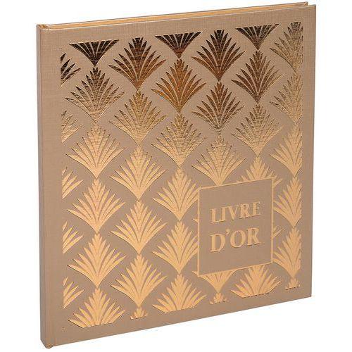LIVRE D'OR 140 PAGES TRANCHE OR 21X19CM PALMYRE PALMIER - EXACOMPTA