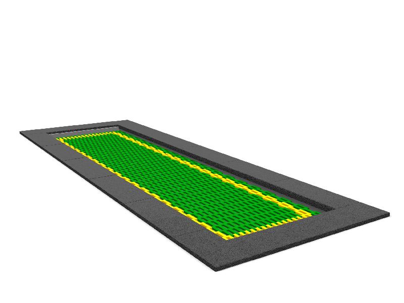 Long trampoline réf-8066468 - Hags - 4500 mm de longueur, 1500 mm de largeur, hauteur de chute 1000 mm_0