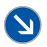 Panneau de contournement obligatoire par la droite - B21a1_0