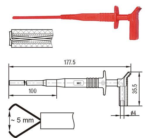 PINCE FILS ÉLASTIQUES AUTOSERRANTS 1000V CAT_II, 1A