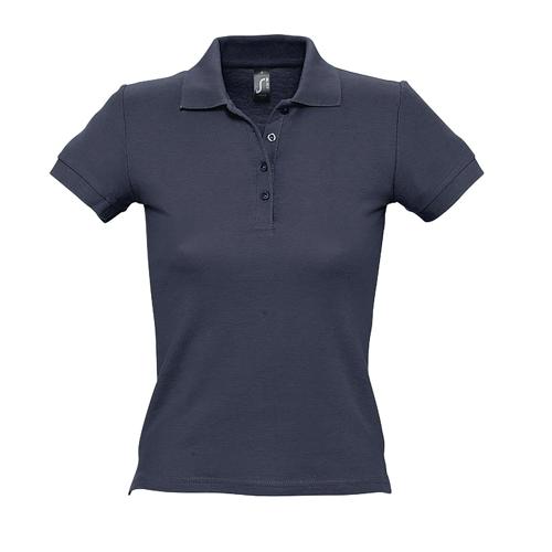 POLO PERSONNALISABLE FEMME EN COTON MAILLE PIQUÉE 210 MARINE