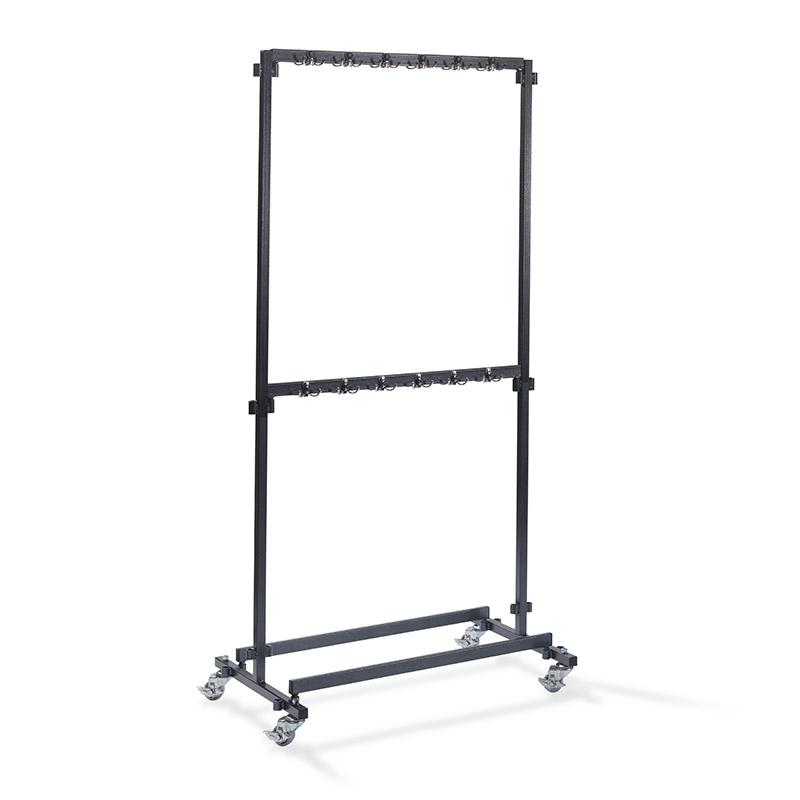 PORTE-MANTEAU PETIT SANS CROCHETS, EN ACIER NOIR, MOBILE, EXTENSIBLE