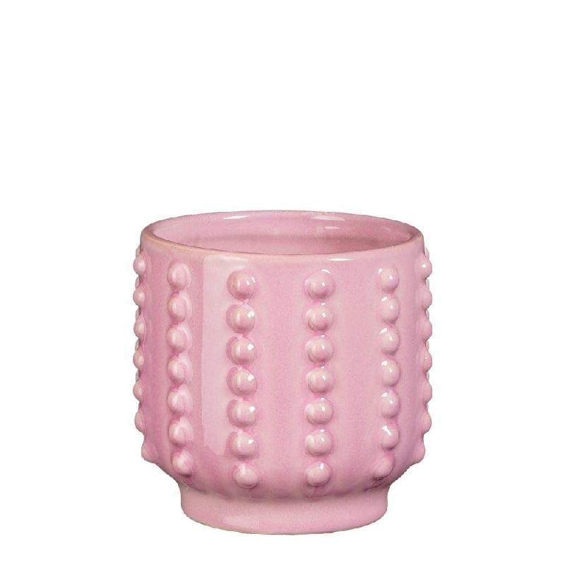 Pot rond Bubble rose Ø17,5 x H 16,5 cm_0