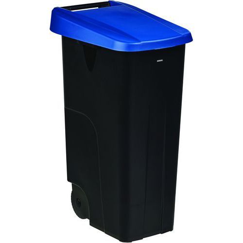 POUBELLE MOBILE COUVERCLE PLEIN MOVATRI GREEN - 110L - BLEU - ROSSIGNOL PRO