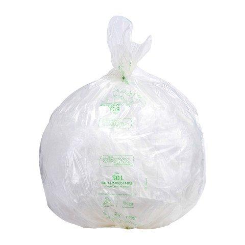 SAC POUBELLE POUR DÉCHETS COMPOSTABLE 50 L ALFAPAC PROFESSIONNEL - 20 SACS