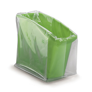 SACHET PLASTIQUE RECYCLÉ À SOUFFLETS TRANSPARENT 50 MICRONS RAJA 50 X 90 X 35 CM