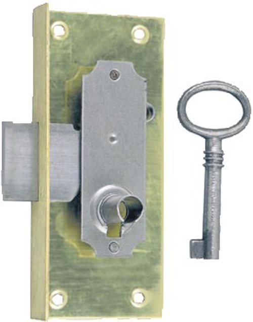 SERRURE À ENTAILLER DE BIBLIOTHÈQUE 514 AXE 30MM LARGEUR 50MM DROITE AVEC 1 CLÉ - DEVISMES - S514A30DLBL