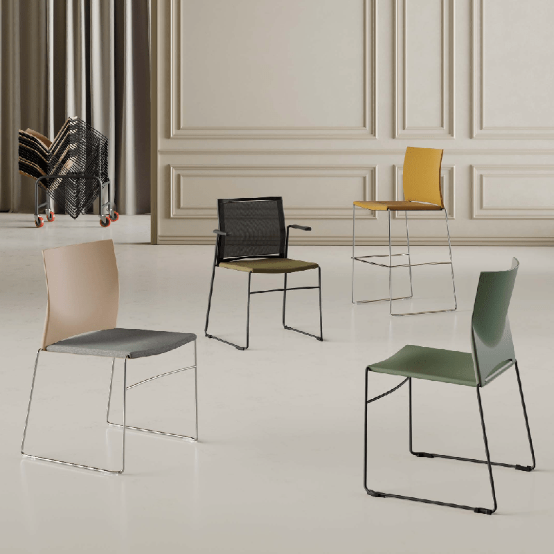 Siège de collectivité Columbia - C 01 - Chaises empilables en acier et polypropylène_0