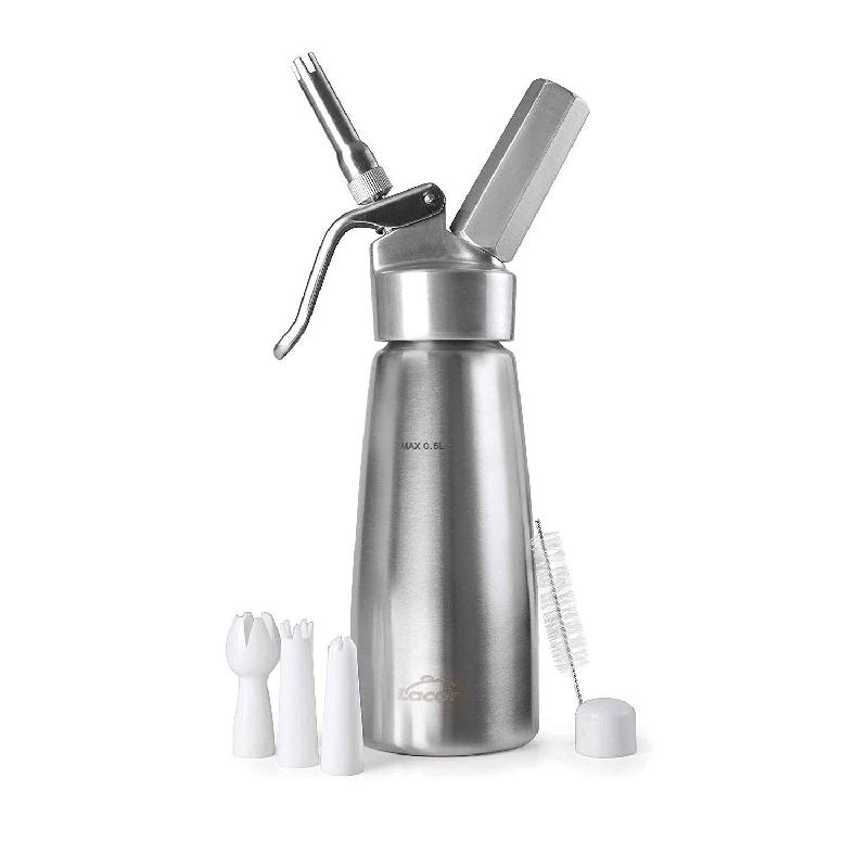 SIPHON À CRÈME PROFESSIONNEL EN INOX ET ALUMINIUM - 1L - LACOR - SIPHONS