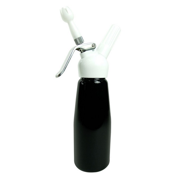 Siphon pour chantilly et espuma - 500 ml - noir - aluminium alimentaire de haute qualité avec accessoires inclus_0