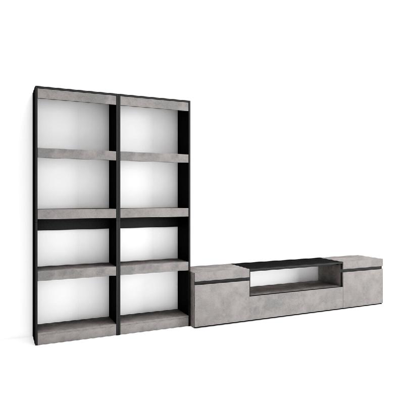 SKRAUT HOME Ensemble Meuble TV, 320x186x35cm, Pour les TV jusqu'à 80