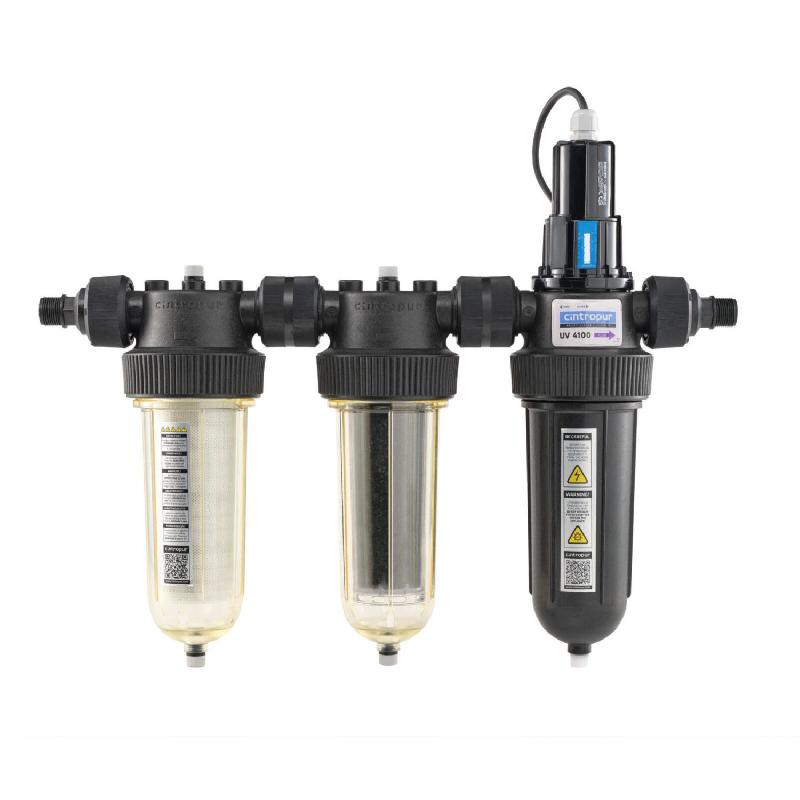Stérilisateur UV pour eau potable - Cintropur Trio UV 4100 - 40W avec filtre cyclonique et charbon actif_0
