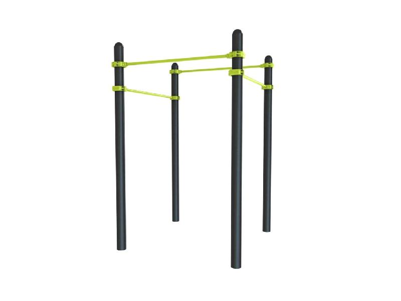 Station de Street Workout DAMAPRO DPI 01 - Acier galvanisé thermolaqué - Barreaux 32mm - Visserie anti-vol_0
