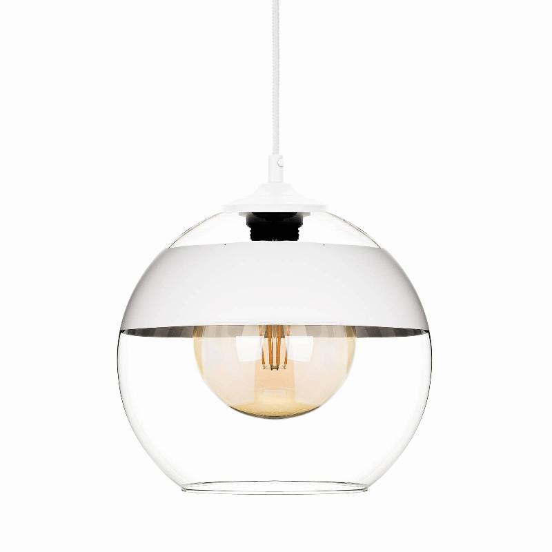 SOLBIKA LIGHTING SUSPENSION MONOCHROME FLASH CLAIR/BLANC Ø 25CM