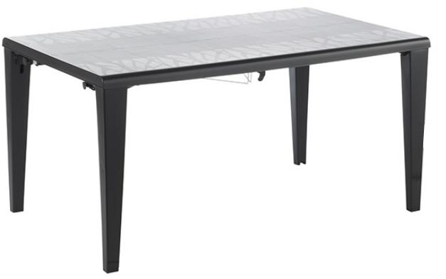 Table de restauration Grosfillex Alpha - 1500 x 900 mm - Anthracite ou Blanc glacier - Extérieure et intérieure_0