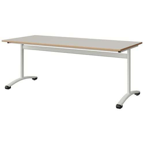 TABLE MALIBU 180X80 T5 DL STRA ALAISÉ BLC SEL W911/BLC 9016