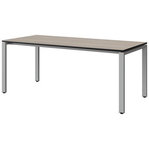 TABLE MALIBU 180X80 T5 SOUDÉ STRA ACACIA/NOIR GRIS 9006