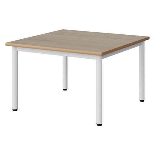 TABLE MALIBU 80X80CM T1 4P STRA ALAISÉ CHÊNE 1146/BLC 9016