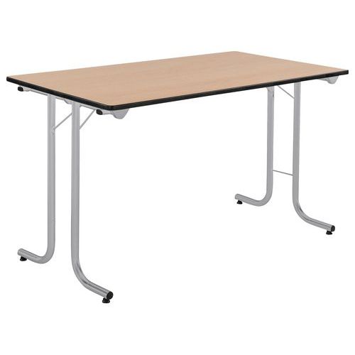TABLE PLIANTE MODULAIRE 120 X 70 CM HETRE PIED ALU