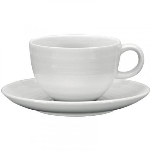 TASSES À THÉ AVEC SOUCOUPES BLANCHES INTENZZO 260 ML - LOT DE 4