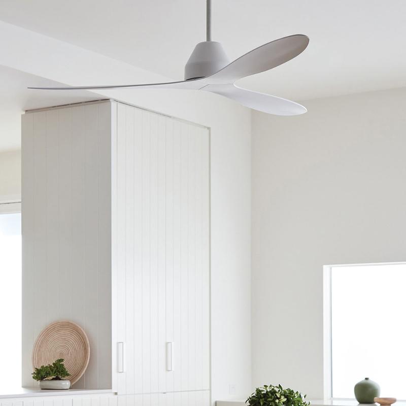BEACON LIGHTING BEACON VENTILATEUR DE PLAFOND WHITEHAVEN, BLANC, DC, SILENCIEUX, 142 CM