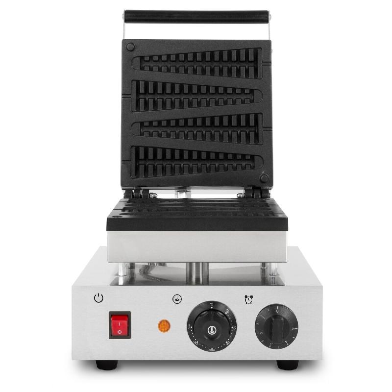 VERTES Gaufrier pour Gaufres sur Batonnet, 4 Gaufres en même temps, 80 pièces par heure, réglable 0°-300°C, anti-adhérent, Waffle Maker 1800 W -_0
