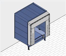 Abri de quai LHC-2 - bardage à simple paroi pour protection contre les intempéries_0