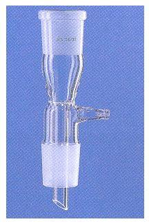 Allonge droite avec prise de vide - AS083002 - rodage bas 14/23M et haut 14/23F - hauteur 100mm_0