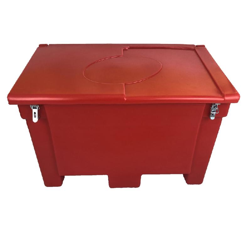 Bac à sable 200L - Grenouillères cadenassables - Pelle incluse - Polyéthylène haute densité_0