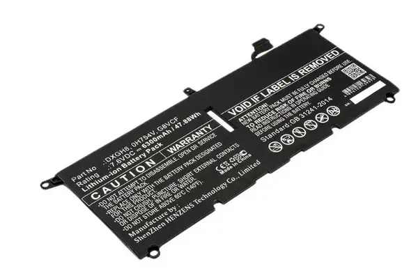 Batterie Li-Pol 7.6V 6842mAh 52Wh - 0H754V / DXGH8 / G8VCF / 0DXGH8 / HK6N5 / WDK63 / G7GV0 / 451-BC_0