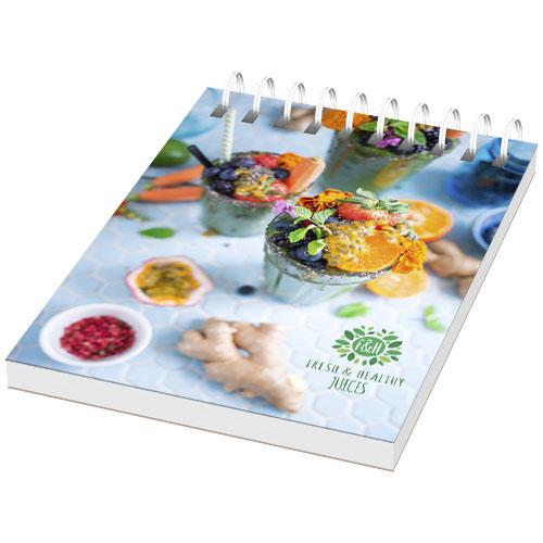 Cahier Desk-Mate à spirale A7 avec couverture PP - 50 feuilles vierges 80g/m² - couverture 450g/m², anti-déchirures et imperméable_0