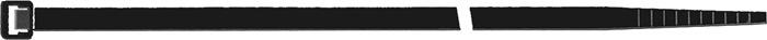 Collier de câblage longueur 100 mm largeur 2,5 mm polyamide 6.6 noir 100pcs/sachet SAPISELCO_0