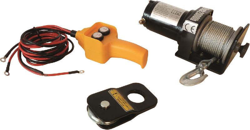 DRAKKAR-EQUIPEMENT - Treuil de traction électrique 12V - 900kg - Moteur 700W - Câble 15m - Ref 15250_0