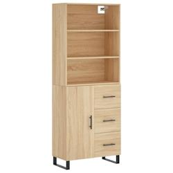Helloshop26 - Buffet bahut commode armoire meuble de rangement organisateur cuisine salle de séjour salon haut sonoma 69,5 x 34 x 02_0034108 - 300021_0