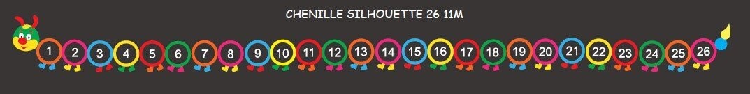 Jeux thermocollés - Chenille 26 chiffres - Référence BTJT06_0