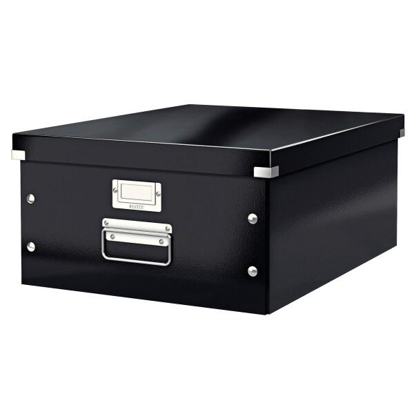 LEITZ Lot de 6 Boîte de rangement Click & Store Wow, format A3, coloris noir - noir 60450095_0