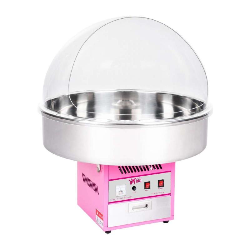 Machine à barbe à papa professionnelle - 720 mm avec coupole de protection - 1200W, rendement 1 barbe/60s_0