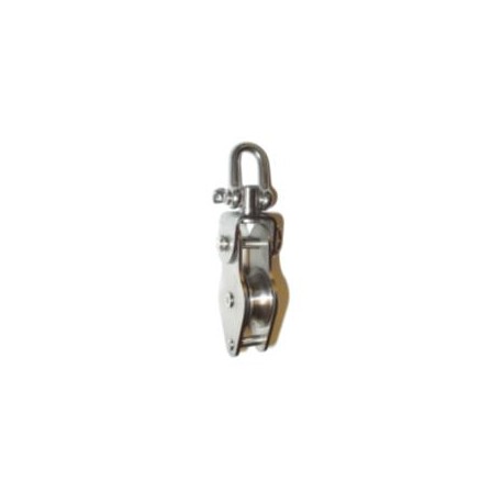Poulie inox double axe - Réa sur roulement - Corps en inox 316_0